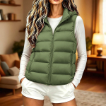 Naiste Moodne Vabaaja Soe Kapuutsiga Vest Igap&auml;evaseks Kandmiseks XXXXXL armee roheline v&auml;rv