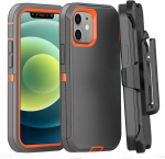 3-&uuml;hes s&otilde;jav&auml;epaneeliga p&otilde;rutuskindel telefoni&uuml;mbris iPhone'ile 16 15 14 13 12 11 Pro Max 14Plus XS XR Otter Case Karbiga V&ouml;&ouml;klamber Kaas for iPhone 15 Pro&With Clip gray