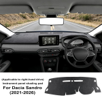 Dacia Sandero 2021 2022 2023 2024 2025 2026 jaoks Auto armatuurlaua kate Matt V&auml;ltige valgustuspadja Dacia Sandero Stepway Extreme Tarvik Flannel Mat RHD