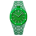 T&auml;iustatud teemantstiilis tsingisulamist metallkorpus ja rihma muutmiskomplekt AP X Swatch Royal Pop'i jaoks K&auml;ekellaks vahetamiseks For Royal Pop&Excluding Watches green