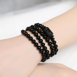 Dragon Phoenix K&auml;ev&otilde;ru Must Obsidiaan Stone Bead K&auml;ev&otilde;ru Naistele Meeste Transport Lucky Jade Ehted women style-6mm