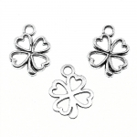 30 t&uuml;kki v&otilde;luv&otilde;lusid v&auml;ikesele &otilde;&otilde;nsale Lucky Clover 17x13mm naiste ehted k&otilde;rvar&otilde;ngad k&auml;ev&otilde;ru B13494 B13494 antiikne h&otilde;bedane v&auml;rv
