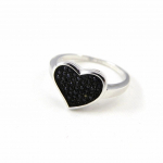 Bague argent 'Love Divine' noir 52 must