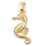 Les Tr&eacute;sors De Lily [L4388] - Pendentif Plaqu&eacute; Or 'Hypocampe' dor&eacute; - 20x10 mm kuld