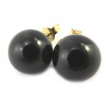 Les Tr&eacute;sors De Lily [M6740] - kullatud k&otilde;rvar&otilde;ngad  Mineralia  onyx - 12 mm must