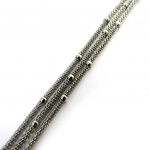 Les Tr&eacute;sors De Lily [N3031] - Bracelet Acier 'Kilimanjaro' gris (3 rangs) h&otilde;be