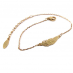 Les Tr&eacute;sors De Lily [P8163] - Roosa kullast 'Boho' terasest k&auml;ev&otilde;ru (sulg) - 17x5 mm Heleroosa