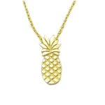 7bis [Q6160] - K&auml;sitsi valmistatud kuldne kaelakee  Ananass  - 15x6 mm kuld
