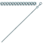 Les Tr&eacute;sors De Lily [Q9120] - Chaine Argent 'Maille Gourmette' argent&eacute; (rhodi&eacute;) - 60 cm 1. 7 mm h&otilde;be