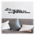 Les Tr&eacute;sors De Lily [L4980] - Planche de stickers 'Proverbes' Un petit chez soi . . . (20x70 cm) must