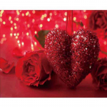 5D DIY Teemantmaal ristpistega t&auml;is&uuml;mmargune puur Punase roosi armastuse teemanttikandid 20X30CM