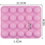 20 auguga pool&uuml;mmargune pool&uuml;mmargune silikoonvorm DIY &scaron;okolaadifondant vormikoogi kaunistamiseks roosa