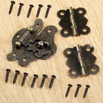 Vintage ehtekarbi kapid riivid Hasp Butterfly hinged riistvara kaunistus