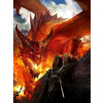Teemantmaaling Fire Dragon Teemanttikandid Loomade ristpistes &uuml;mmargune kodukaunistus 20X30CM
