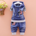 Lasteriided S&uuml;gispoiste r&otilde;ivakomplektid V&auml;ikelastele Beebipoistele Denimkapuuts + P&uuml;ksid Imiku&uuml;likonnad 100cm punane