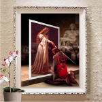 5D DIY Teemantmaal T&auml;isruudukujuline ristpistes Teemanttikandid Pilt kivikividest Kingitus Teemantmosaiik lill Full Round 20X30CM