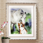 T&auml;iskandiline/&uuml;mmargune puur 5D DIY Teemantmaal, Tikand Ristpistes 5D Kodukaunistuse kingitus Full Round 20X30CM