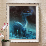 Teemanttikandid T&auml;isruudukujuline DIY ristpistes Teemantmaaling Maastiku mosaiik Kodukaunistus Full Round 20X30CM