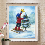 5D DIY Teemantmaal T&auml;isruudukujuline ristpistekomplekt Teemanttikandid Mosaiikkunst Pilt kividest kaunistus Kingitus Full Round 20X30CM