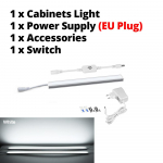 H&auml;mardatav lauavalgustus puuteandur Trepp K&ouml;&ouml;k kapialune Valgus LED-lamp Riidekapp Voodivalgusti EL-pistikuga 30CM