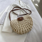 Yogodlnsi uued suvised rotangist kotid naiste sadul&otilde;lgedest &otilde;lakott K&auml;sitsi valmistatud Crossbody kott Lady k&auml;ekotid kootud Bohemia Clutch 25*7*17cm beež