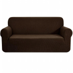 Paks elastne diivani kate elutoa jaoks Stretch Polar fliisist tugitooli kate 1/2/3/4 istekoha L-kujuline nurgadiivani katted 3 Seater tumepruun v&auml;rv