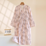Jaapani stiilis kimono pidžaamad suvine uus 100% puuvillane marli pidžaama &ouml;&ouml;s&auml;rk naistele SPA yukata koduriided pikad pidžaamad naistele M