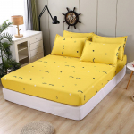 Elastne liibuv leht s&uuml;gavate taskutega, tr&uuml;kitud harjatud mikrokiust madratsikatete komplekt 2*Pillow case
