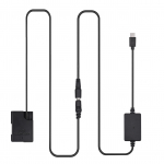 PD USB-t&uuml;&uuml;pi C-kaabel EP-5A t&uuml;hipatarei alalisvoolu&uuml;hendusele EN-EL14 Nikon D5600 D5500 asendus must