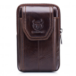 Meeste nahast rihmakott v&ouml;&ouml;kott Fanny Pack telefonikott v&ouml;&ouml;aasaga 8 pruun