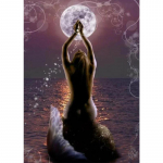 5D DIY Teemantmaal Merineitsi Kuu Teemanttikandid T&auml;ismosaiigikomplektid Ristpistes Kodukaunistus K&auml;sitsi valmistatud kingitused Round 20x30cm