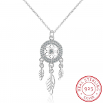 925 Sterling h&otilde;bedane Dreamcatcher Feather Charm kaelakee ripats H&otilde;bedane Dream Catcher ripats Statement Choker kaelakee GTLX487 45cm