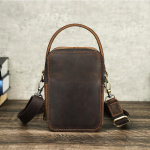 Ehtsast nahast meeste v&auml;ike &otilde;lakott Vintage Crossbody k&auml;ekott telefoni ja kaardihoidjaga k&auml;ekotiga kohv