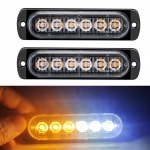 2 tk 12-24 V LED-strobo-hoiatustuled Hoiatus h&auml;daolukorra vilkuvad tuled Ettevaatustuli auto jaoks