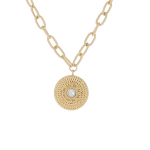 Les Tr&eacute;sors De Lily [R4477] - Disainterasest kaelakee 'Cl&eacute;opatra' valgest kullast - 20 mm valge