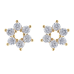 Les Tr&eacute;sors De Lily [R4819] - kullatud k&otilde;rvar&otilde;ngad  Sissi  valgest kullast - 7 mm valge