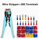 280 tk isoleeritud traadiga elektripistikute sortiment &ndash; ​​kahvel, r&otilde;ngas, labidas, kiirlahutus &ndash; pressitud meres&otilde;idukite kaabliklemmid