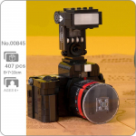 00845 Must v&auml;lklamp T&auml;iustatud digitaalse peegelkaamera masina mudel isetegemise miniplokid, klotsid, ehitusm&auml;nguasi lastele, karbita