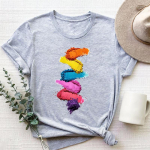 T-s&auml;rk Moodne T-s&auml;rk Riietus 90ndate magusa stiili trendiga akvarell vabaaja l&uuml;hikeste varrukatega naiste prinditud naiste graafiline T-s&auml;rk S