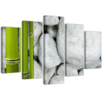 Viieosalise pildiga l&otilde;uendiprint Zen Stones Bamboo Spa 100x70 hall v&auml;rv