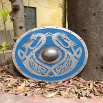 Viking Shield 60,96 cm Hundi puidust Viking Cosplay Shield Keskaegne &uuml;mmargune puidust kilp