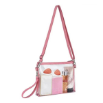 Yogodlnsi populaarne lihtne l&auml;bipaistev PVC &otilde;lakott Universaalne telefoniv&otilde;tme Zero Wallet Crossbody kott 25x20cm puhas