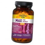 Multivitamiinid naistele ilma rauata, Max naistele rauavaba, Country Life 120 k&ouml;&ouml;giviljakapslit (36124010) 120vcaps