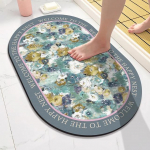 Lilled Prindi Vannimatt Vannipinna matt Imav libisemisvastane du&scaron;imatt Kiiresti kuivav diatomiga muda Vannitoa vaip Sissep&auml;&auml;su uksematid 40x60cm