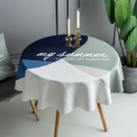 Maaelu veekindel tr&uuml;kitud laudlina &uuml;marlaua kate Diivanilaua riie Puuvillane linane katteriie Kodu ruumi sisekujundus Esteetiline 85cm round