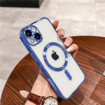 Moodne magnet&uuml;mbris Magsafe'i jaoks Iphone 11 13 12 14 Pro Max IP 14 Plus Plating l&auml;bipaistev pehmest silikoonist juhtmevaba laadimiskaas For iPhone 12 Pro must