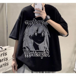 Meeste l&uuml;hikeste varrukatega T-s&auml;rgid Graafilise tr&uuml;kiga Mood Poole varrukatega T-s&auml;rgid Meeste Riided Vabaaja T-s&auml;rgid Meeste Suvised Korea retro Topid M must