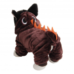 Amanda Pet Dog Talvine dinosauruste printimine Kapuutsiga riided Lemmiklooma koera pikkade varrukatega top XS kohv