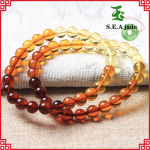 JMJM gradientkuldne merevaigukollane veri merevaiguhelmestega k&auml;ev&otilde;ru Mesilasvahast vikerkaare merevaigust k&auml;ev&otilde;ru paari mudelid 10mm