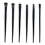 6 tk/komplekt Meigipintsli vabastav pulber &uuml;htlaselt pehme nailonist harjastega libisemisvastane k&auml;epide, mugava haardega mitmeotstarbeline silmalainer lauv&auml;rvipintsli komplekt must